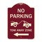 Signmission No Parking Tow-Away Zone W/ Left Arrow Heavy-Gauge Aluminum Sign, 24" x 18", BU-1824-23607 A-DES-BU-1824-23607 - alternate 1